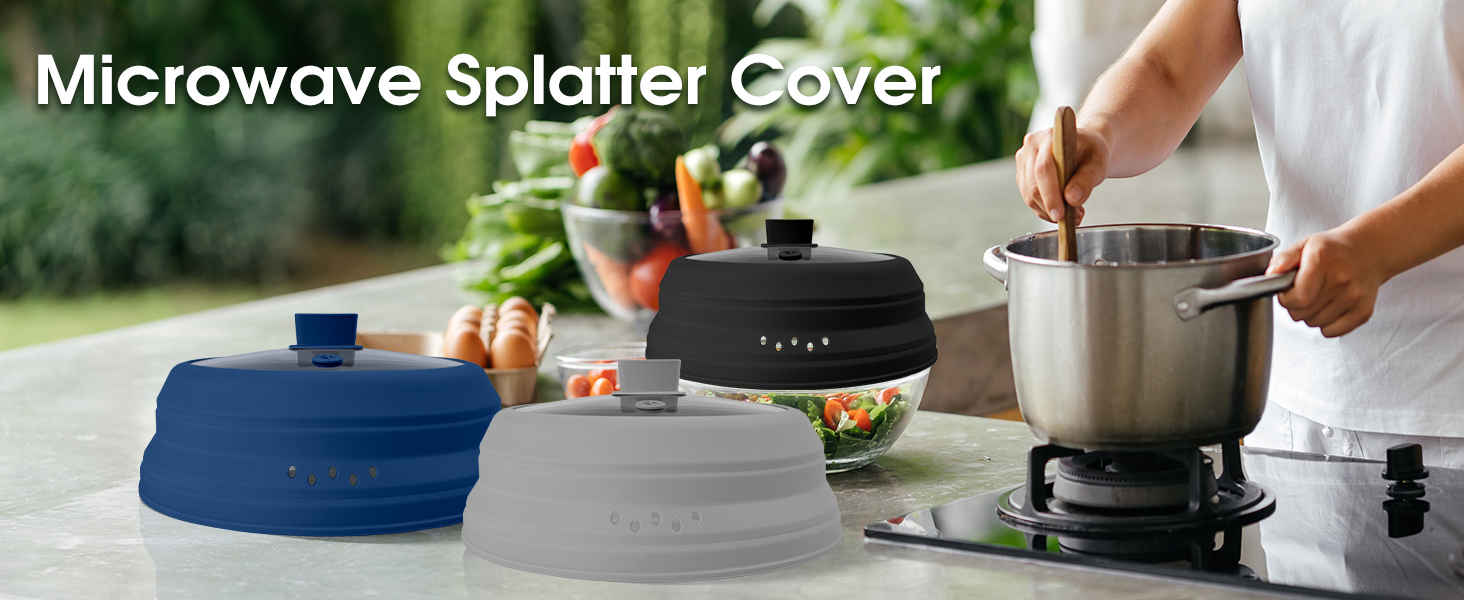 Microwave Splatter Cover Black 01