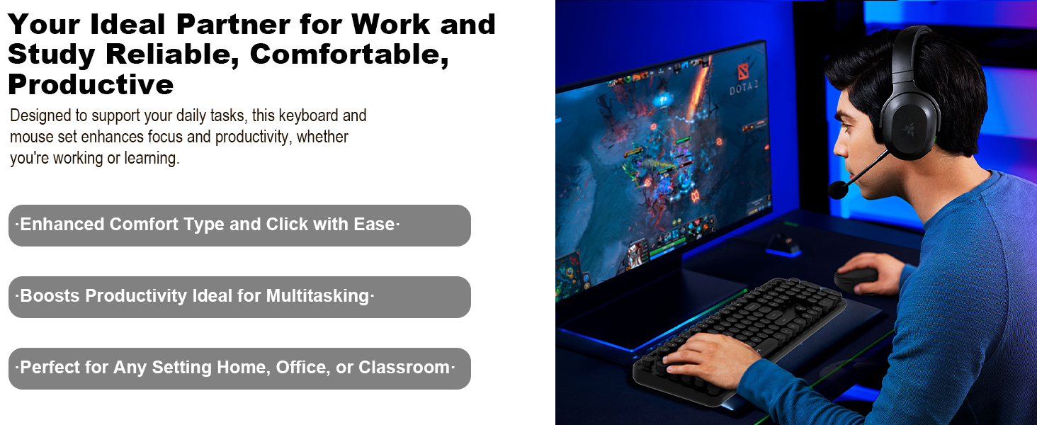 Wireless Keyboard and Mouse Combo