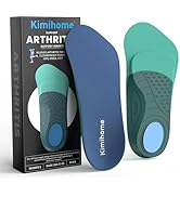 Kimihome Plantar Fasciitis Insoles for Men Heel Pain Relief Orthotics 3/4 Length Arthritis Suppor...