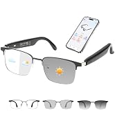 HAIXINDA AI Smart Glasses with ChatGPT, Bluetooth Glasses for Women & Men, Free App, AI Translati...