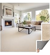 Matace Athena Series Plush Removable Carpet Tiles - 10x40" 8 Planks (21.52 sqft) | Ultra Soft, Hi...