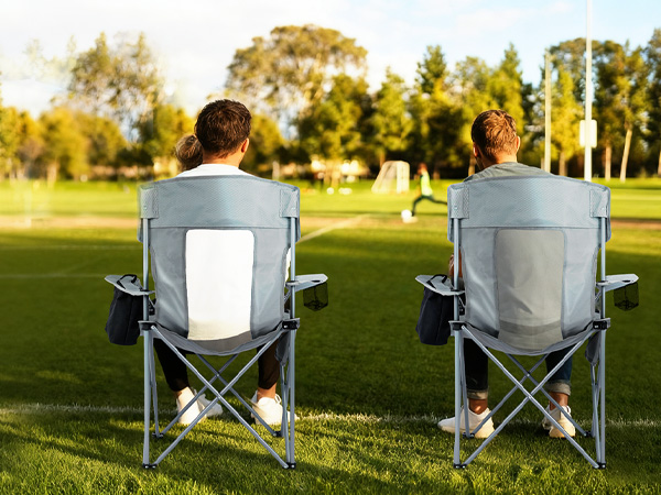 camping lawn chairs with cup holders for adults outdoor foldable camp portable folding chairs