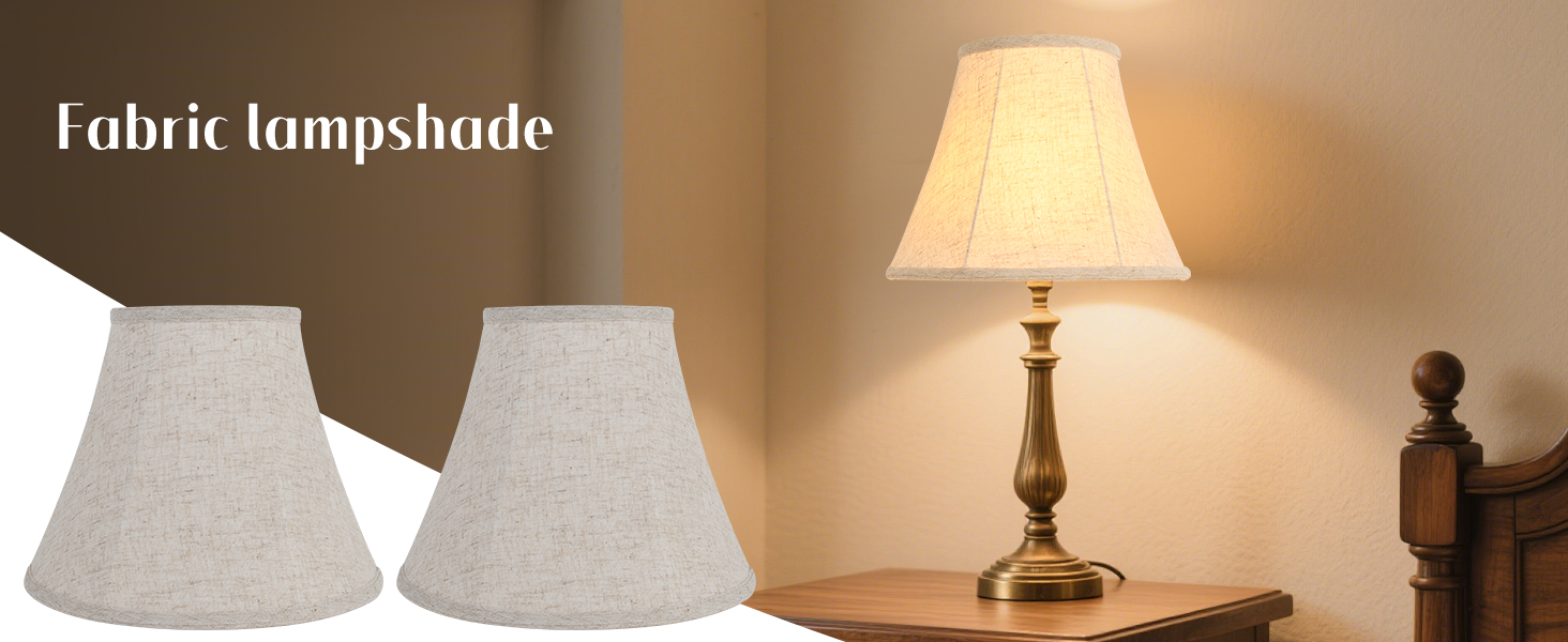 Lamp Shade Set with 2 Lamp Harps – 2-Pack