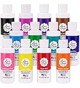 Ann Clark Culinary-Grade Food Coloring Gel Large 4.5 oz Bottles 12 Color Set Made in USA
