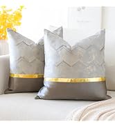 OTOSTAR Set of 2 Throw Pillow Covers for Bed Couch Sofa Car Decor Luxury Modern Minimalist Gold L...