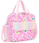 Bunnychill 5L Kids Lunch Bag Colorful Flowers Pattern Waterproof Easy to Clean Keeps Food Hot or ...