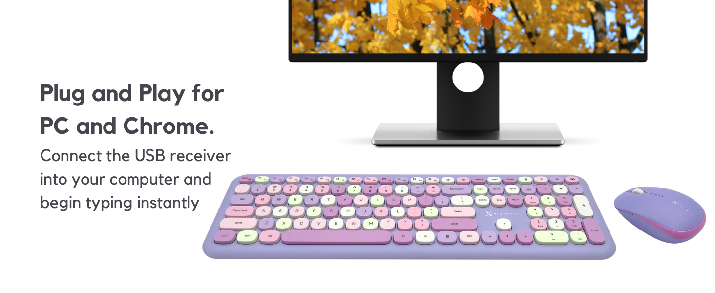 Wireless mouse and keyboard combo