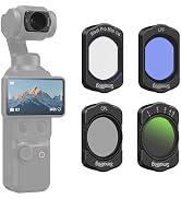 SmallRig Magnetic ND & CPL & Effect & LPR Filter Set for DJI Osmo Pocket 4/3, 4 Pack CPL 1/4 Blac...