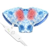 Heating Pad with Massager for Upper Back and Shoulder,Large Massage Heated Wrap for Back Pain Rel...