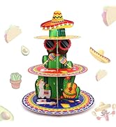 Eaezerav Fiesta Party Decorations 3 Tier Mexican Cupcake Stand Cinco De Mayo Cupcake Stand Taco B...