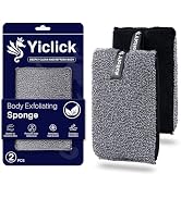 Yiclick Exfoliating Body Scrubber & Shower Exfoliator (2 Pack) – Mens Body Scrubber & Womens Spon...