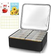 38 Slots Seed Storage Organizer Box with Insulated Bag That Holds 80-200 Seed Envelopes, Oxford C...