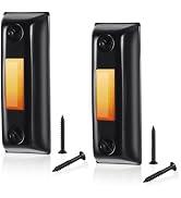 2Pcs Doorbell Push Button, Black Heavy Duty Metal Door Bell Wired Button LED Lighted Wall Mounted...