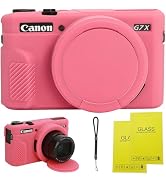 Case for Canon G7 X Mark II Camera, Soft Silicone Protective Case with Improved Down-Open Design,...