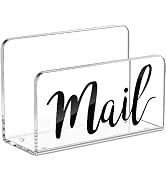 KTRIO Mail Holder Mail Organizer Countertop Acrylic Mail Sorter, Print Mail Script Letter Holder ...