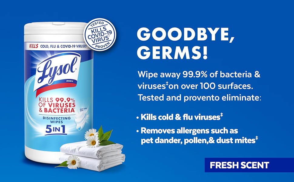 Lysol Fresh sent goodbye germs