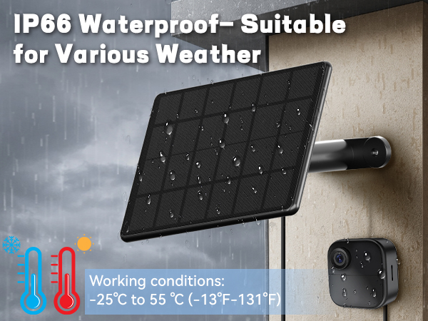 6W Solar Panel for Blink Camera, 2500mAH Panel Compatible with Blink Outdoor 4(4th Gen)/3rd Gen,