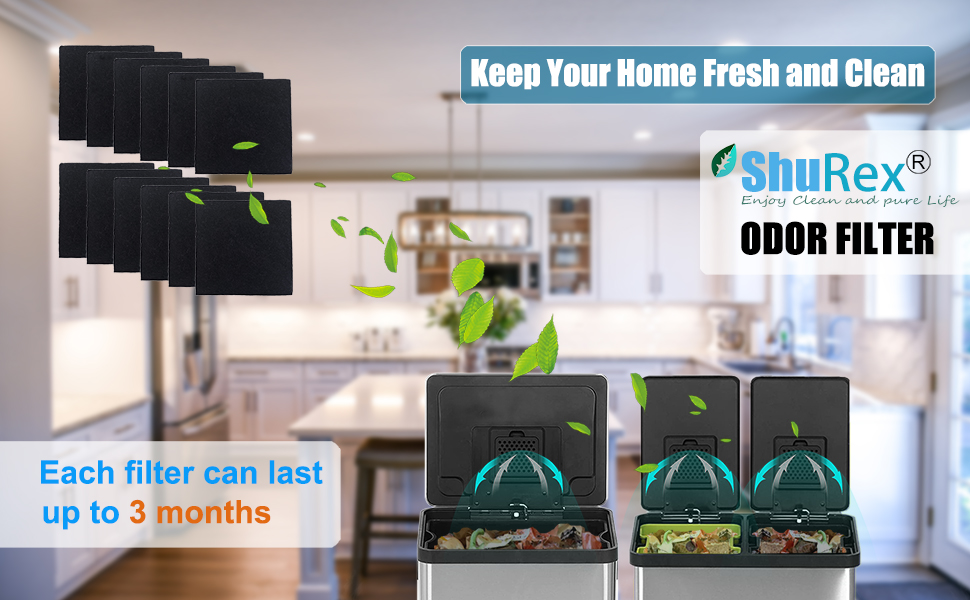 Odor Absorbing Filter Refills for SIMPLI-MAGIC Trash Can