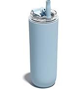 UIRZOTN 16 oz Insulated Coffee Tumblers, Travel Coffee Tumblers with Straw, Double-Wall Stainless...