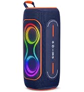 Musibaby Blue 80W Waterproof Portable Bluetooth Speaker for Outdoor Use | 80W outdoor sound with ...