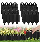 6.5ft Thicken Sturdy Garden Edging - 4.3in Raised & Easy to Install Plastic Flower Bed Border, Sp...