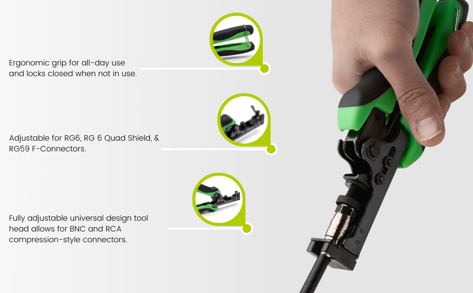 RG6 f connector compression tool