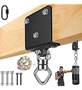 SELEWARE Punching Bag Hanger with Bearings Heavy Bag Beam Mount Hardware 360° Swivel Boxing Bag H...