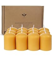 Beeswax Votive Candles-12 Pack Natural Small Votives Set for Home Room Decor Party Wedding Spa Gift