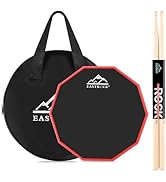 EASTROCK Practice Drum Pad, 12 Inches Double Sided Slient Rubber Drum Practice Pad, Rubber Dumb D...