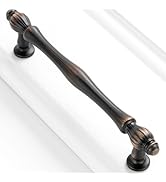 BEROSSA 5 Inch Screw Spacing, Oil Rubbed Bronze French Style Classical Pulls, Kitchen Cabinet Han...