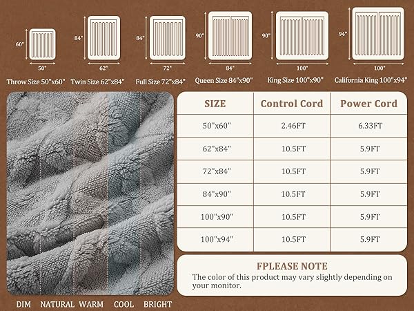 Heated Electric Blanket Heating throw