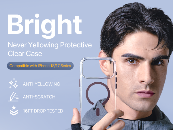 never yelllowing protective clear case