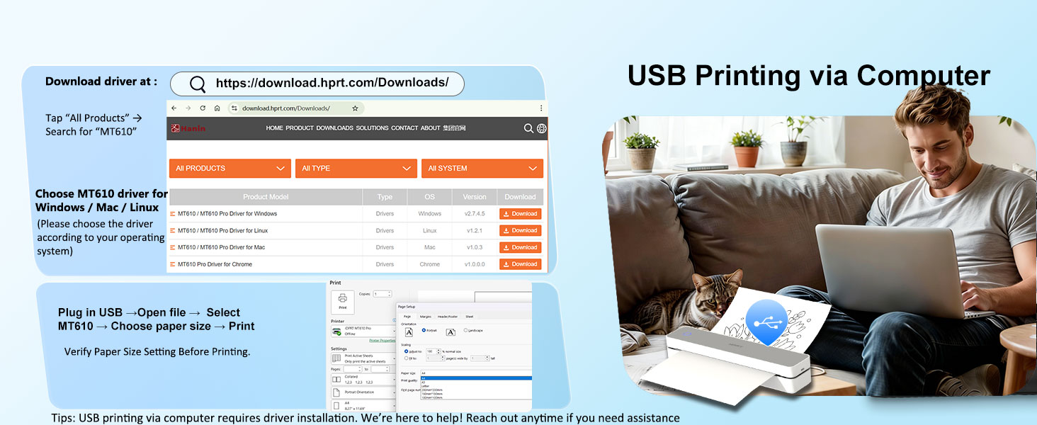 610 Bluetooth wireless printer