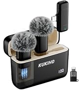 KUKIHO Wireless Lavalier Microphone with Charging Case, 36H Battery Life, Noise Cancellation, 135...