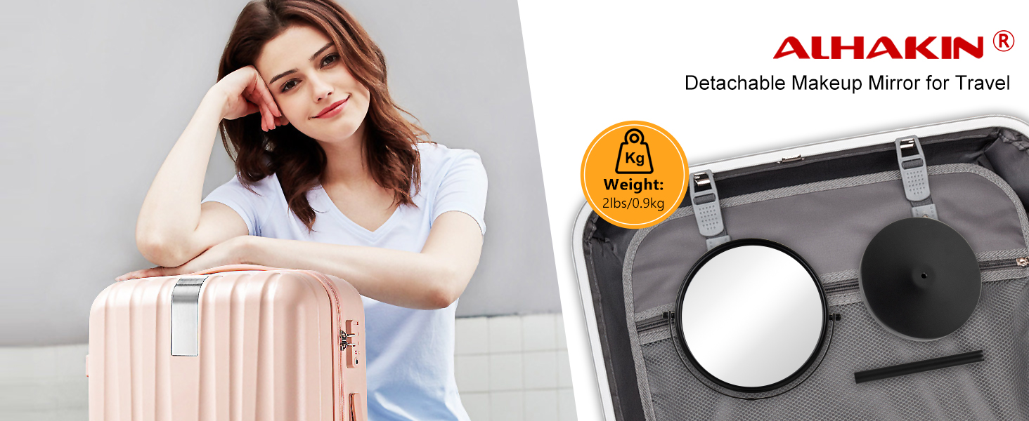 Detachable mirror for travel