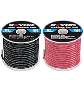 16 Gauge Marine Wire 16 AWG Marine Grade Wire Include 16 AWG 50FT Red & 50FT Black,16 Gauge Tinne...
