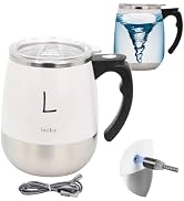 daasigwaa Rechargeable Self Stirring Mug - Magnetic Electric Auto Mixing Stainless Steel Cup for ...
