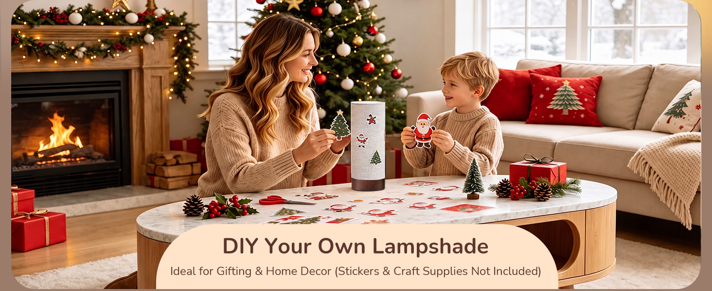 DIY Your Own Lampshade NIGHTSTAND LAMP