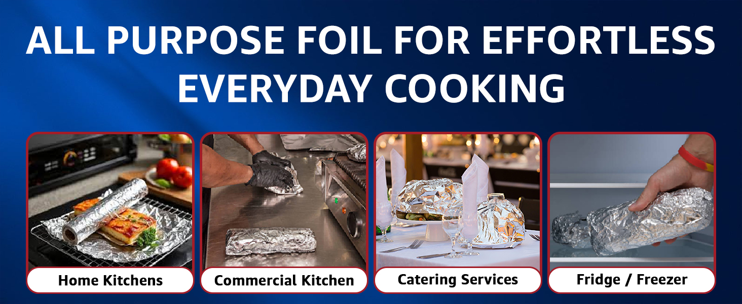 Heavy Duty Commercial Grade Food Safe Aluminum Foil Roll