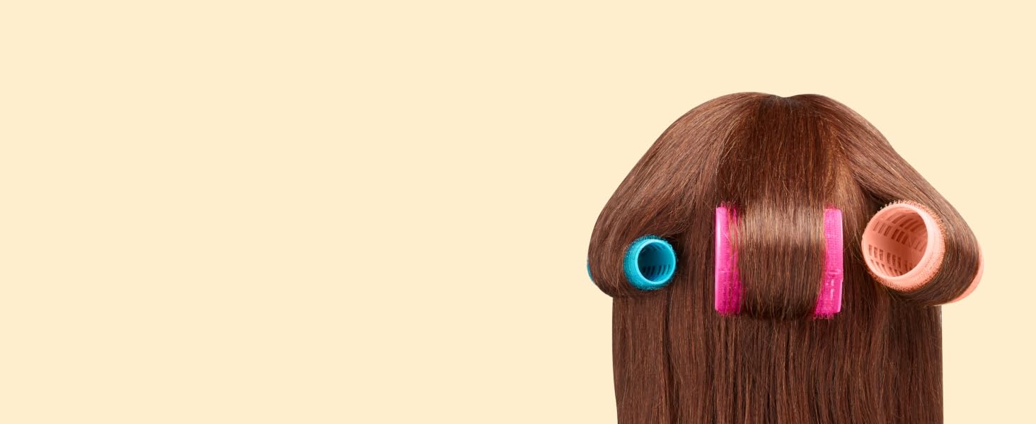 Back of head with hair rollers