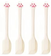 Siutco 4 Pieces Silicone Spatulas, 8.5 inch Small Rubber Spatula Heat Resistant-600? Seamless One...