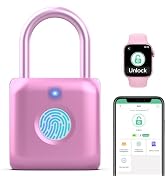 Keylesslife Fingerprint Padlock,Smart Padlock APP Control,Fingerprint Locker Lock,Gym Lock USB Re...