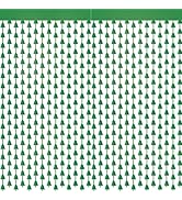 2 Pack 3.2ft x 6.6ft Christmas Metallic Foil Fringe Curtain, Green Christmas Tree Tinsel Curtains...