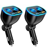 4 Port Cigarette Lighter Splitter,2.4A&QC3.0 Super Fast Car Charger with Dual Cigarette Lighter P...