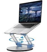 Fccabin Laptop Stand Base Swivel 360°, Well-Built Adjustable Folding Anti-Skid Raise Tilt Align E...