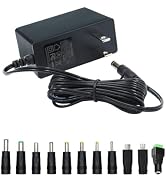 12V Power Supply, 12V 2A 24W Power Supply AC 100-240V to DC 12 Volt Adapter with 5.5mm x 2.1mm Ti...