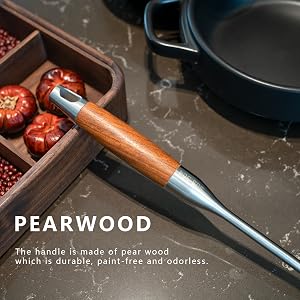 stainless steel pasta spoon; spaghetti fork for serving pasta