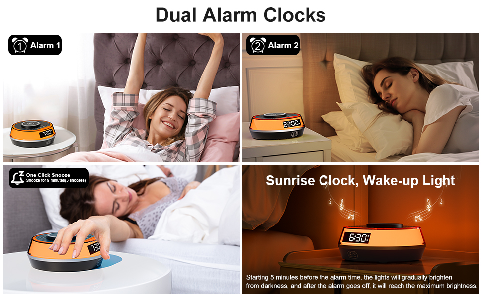 bluetooth alarm clock,alarm clock sound machine,bluetooth alarm clock for bedroom