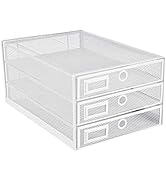 Annova Desk Organizer Wire Mesh 3 Tier Sliding Drawers Paper Sorter/Multifunctional/Premium Solid...