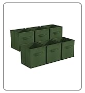 Sorbus Foldable Storage Cubes - 6 Fabric Baskets for Organizing Pantry, Shelf, Toy Box, Cubby, Cl...